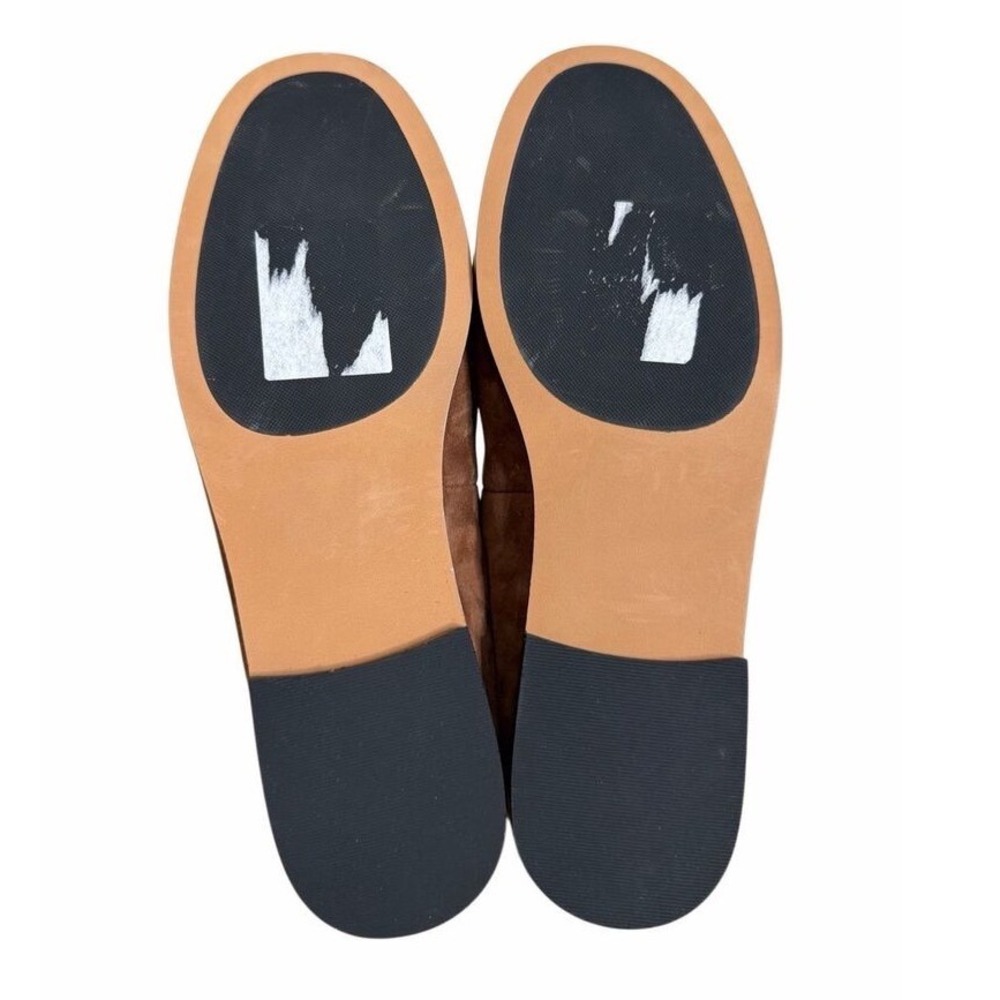 Nordstrom Brown Suede Whipstitch Slip On Loafers Size 6M Cushioned NEW - Picture 7 of 7